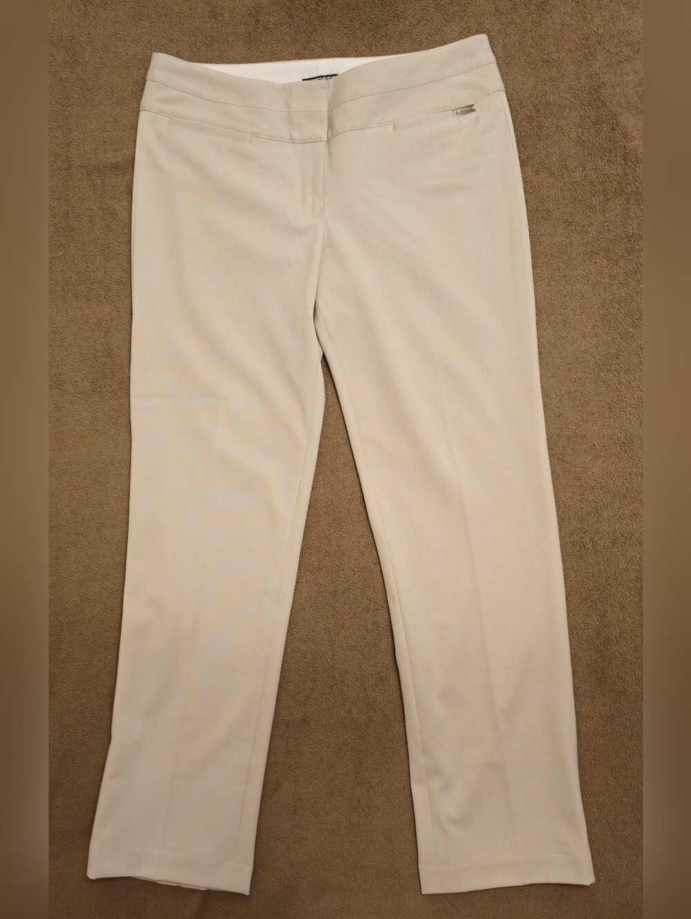 Express Editor Classic Beige Women's Dress Pants, Size 10R
